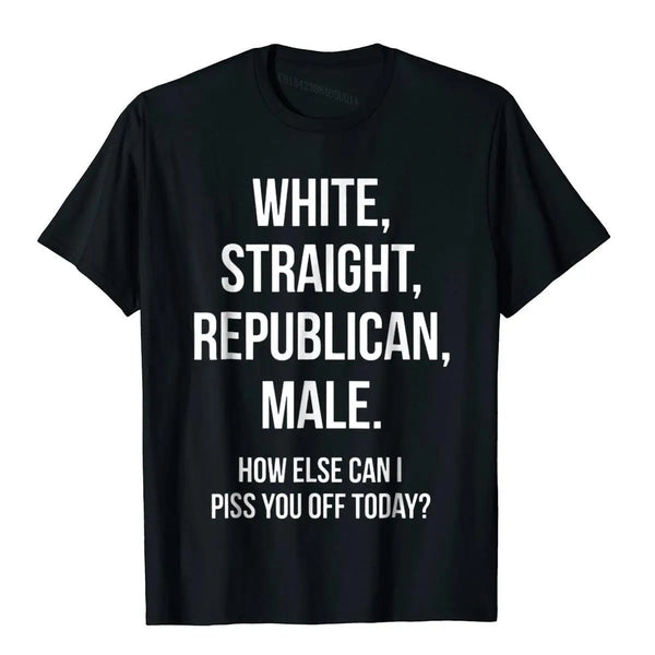 White Straight Republican Male Tee